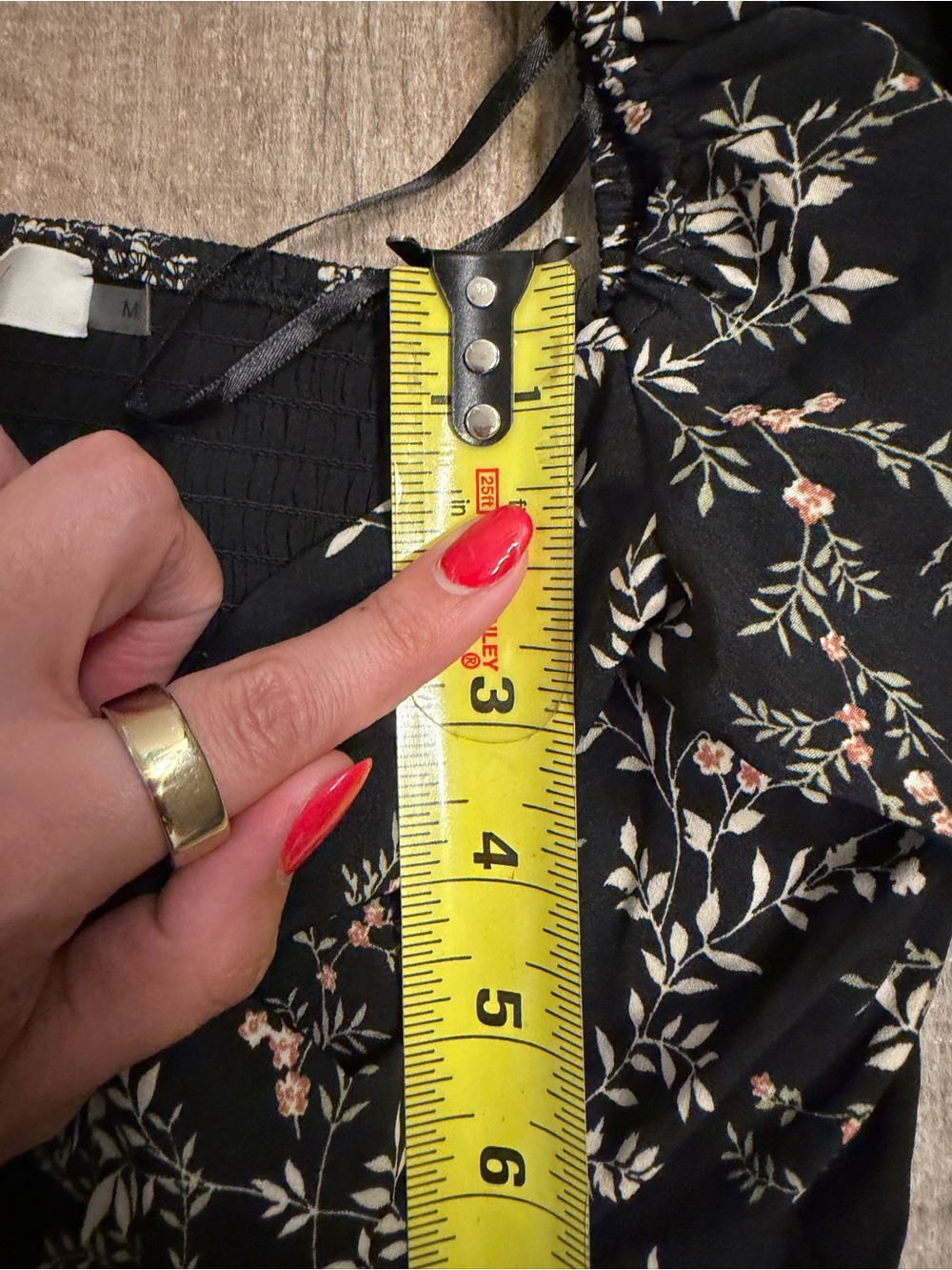 Mustard Seed Black Floral Tie-Front Mini Dress - Picture 9 of 10